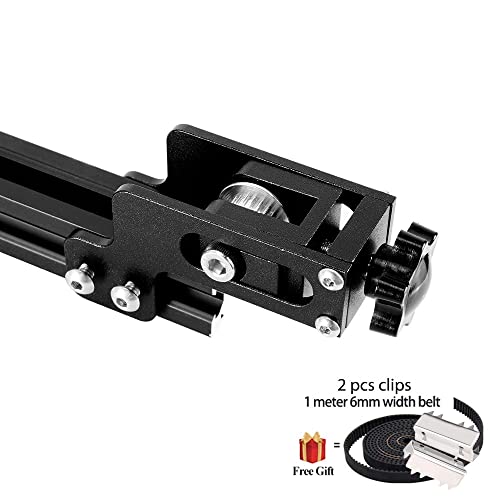 2020 X-Achsen-V-Schlitz-Profil 4040 2040-Achsen-Synchronriemen-Stretch-Glättungsspanner, kompatibel mit Ender 3 CR-10 10S 3D-Druckern(4040 Y AXIS BLACK) von EHDFORJL