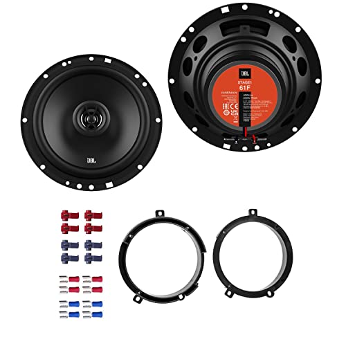 JBL Stage1 61F Lautsprecher mit Einbauset passend für Mercedes C-Klasse T Modell (S202) 1966-2001 Türen vorne 400 W 165mm 2 Wege Koax von EHO