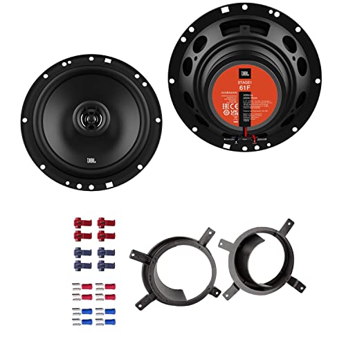 JBL Stage1 61F Lautsprecher mit Einbauset passend für Volvo V70 2001-2009 Türen vorne 400 W 165mm 2 Wege Koax von EHO