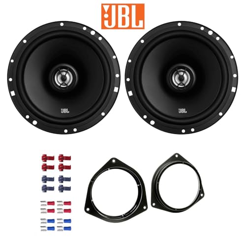 JBL Stage1 621F Lautsprecher mit Einbauset passend für Toyota Corolla E12 2002-2007 Türen vorne 350W 165mm 2 Wege Koax von EHO