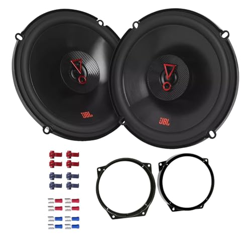 JBL Stage3 627F Lautsprecher mit Einbauset passend für Mini Mini Cabriolet R52 2004-2008 Türen vorne 450W 165mm 2 Wege Koax von EHO