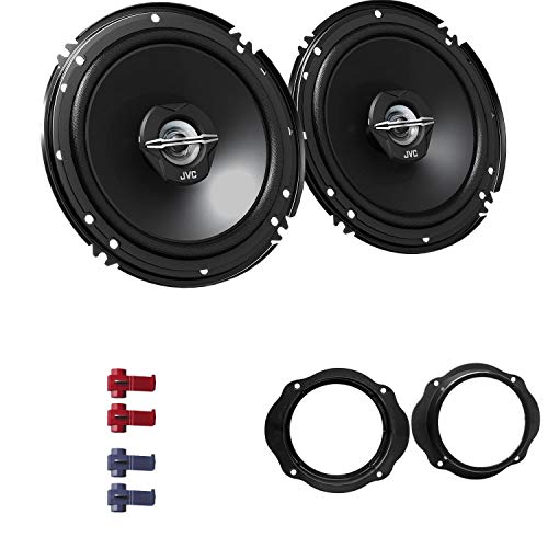 JVC CS-J620X Auto Lautsprecher 16,5 cm mit Einbauset passend für Ford C-Max 2003-2010 Türen vorne 600 W 165mm 2 Wege Koax von EHO