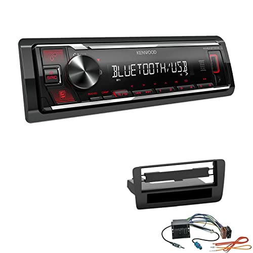 Kenwood KMM-BT209 1-DIN Autoradio Media Receiver Bluetooth USB AUX mit Einbauset kompatibel mit Audi A1 ab 2010 schwarz ohne Canbus von EHO