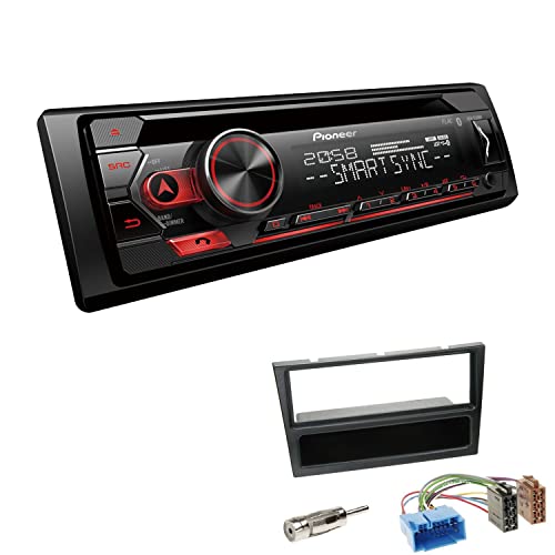 Pioneer DEH-S320BT 1-DIN Autoradio Bluetooth CD-Tuner USB Spotify inkl. Einbauset passend für Suzuki Wagon R+ 2000-2006 schwarz von EHO