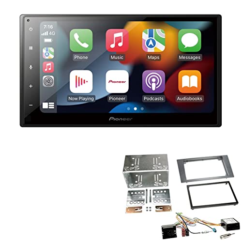 Pioneer SPH-DA360DAB 2-DIN Autoradio kompatibel mit WiFi Apple CarPlay Android Auto Bluetooth DAB+ passend für Ford Mondeo III 2003-2007 anthrazit mit Canbus von EHO