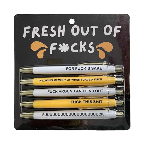 EHOTER Motivational Badass Pen Set, Lustige Stifte Schimpfwort Täglich Stift Set, Schimpfwort Täglich Kugelschreiber Set, Lustige Kugelschreiber Verschiedene Schimpfwort Set, Schule Büro Zuhause von EHOTER