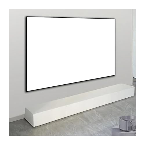 EHYSYN Motor-Leinwand Premium-Kino-Mattweiß-UHD-Projektionsleinwand, 60–250 Zoll, Fester Rahmen, 1 cm schmale Randprojektoren für Heimkino Rollo-Leinwand(130 inch) von EHYSYN