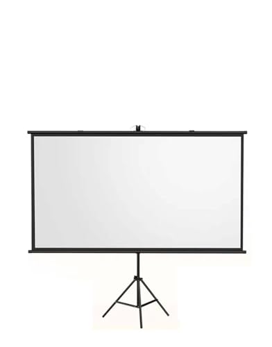 EHYSYN Motor-Leinwand Stativ Tragbare Faltbare 60 Zoll 72 Zoll 84 Zoll 100 Zoll 16:9 Projektor Bildschirm HD Boden Stehen Halterung Outdoor Film Rollo-Leinwand(Black Glass F100inch) von EHYSYN