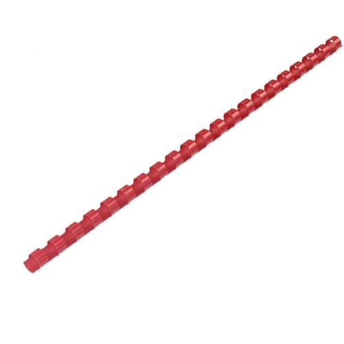 fach Locher 4 Farben 100pcs/Box PVC-Bindungsschürzen 21 Ringe Bindung 20-120 Blätter A4 Dateikammbindungsmaschine Kunststoffringe Bindegerät(8mm-red) von EHYSYN