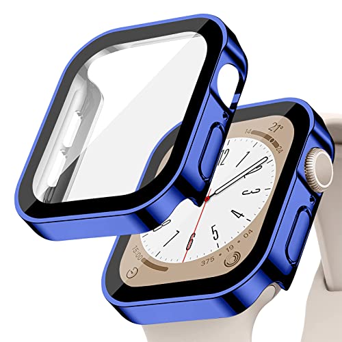 Hard PC Wasserdichte Hülle für Apple Watch 42mm 46mm 40mm 44mm 41mm 45mm,Eingebauter Displayschutz aus Gehärtetem Glas,HD Full Protective Cover für iWatch Series 10 9 8 7 6 5 4 SE (NICHT FÜR SERIE 3) von EIHAIHIS