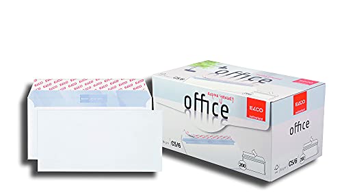 ELCO Office Umschlag DIN lang 80 g/m² FSC-zertifiziert mit Haftverschluss in Shop-Box 200 Stück weiß von ELCO