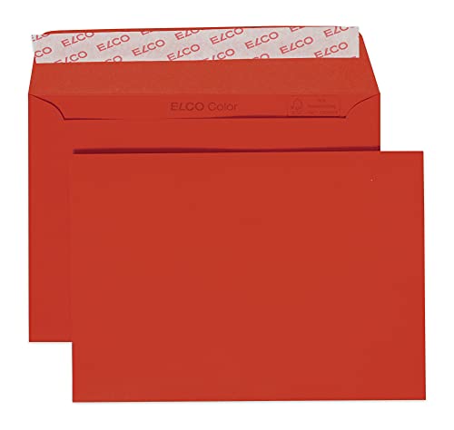 Elco 18832.92 Color Box mit Deckel und 250 Briefumschläge/Versandtasche, Haftklebeverschluss, C6, 100g, intensiv-rot, Fenster: nein Elco 18832.92 Color Box mit Deckel und 250 Briefumschläge/Versandtasche, Haftklebeverschluss, C6, 100g, intensiv-rot, Fenster: nein von ELCO