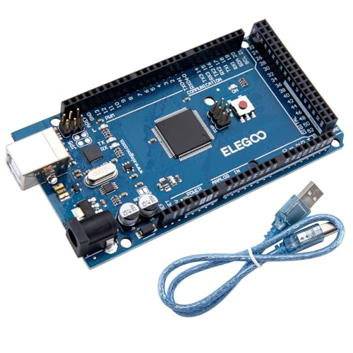 ELEGOO Mega-R3 Mikrocontroller Board mit USB Kabel Kompatibel mit Arduino IDE in Blau von ELEGOO