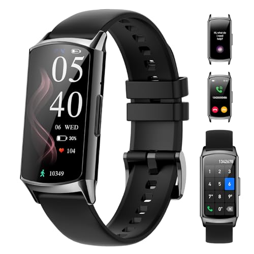 ELEJAFE Smartwatch Damen Herren mit Telefonfunktion, IP68 Wasserdicht 114+ Sportmodus Fitness Tracker Sportuhr Schrittzähler mit Herzfrequenz SpO2 Schlafmonitor, Smart Watch für iOS Android von ELEJAFE