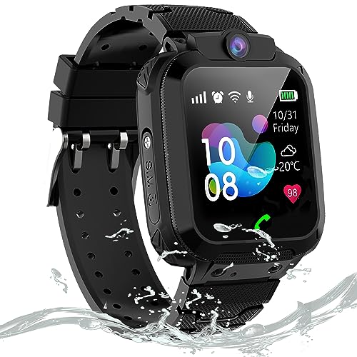 ELEJAFE Smartwatch Kinder, Kinder Smartwatch mit GPS mit SIM, GPS Uhr Kinder Anrufen Voice Chat Wasserdicht Handy SOS Spiel Kamera Musik, Geschenke für Mädchen Jungen von ELEJAFE