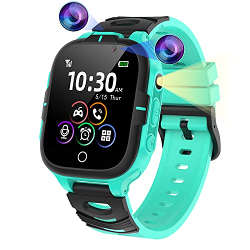 ELEJAFE Smartwatch Kinder, Kinder Smartwatch mit Telefon Anruffunktion SOS 24 Spiele MP3 Musik, Handy Uhr Kinder Wecker Recorder Junge Mädchen Weihnachten Geschenk(Enthalten Sie 1 GB Micro-SD-Karte) von ELEJAFE