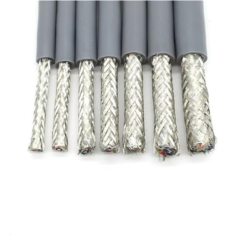 Kabel flexibel 1 m flexibler PVC-Draht, korrosionsbeständiger Kupferdraht mit 2–8 Kernen, 17/15/20/18/22 AWG Abschleppseil, abgeschirmtes Kabel, biegefest Verlängerungsstecker (Size : 2 cores, Color von ELLANA