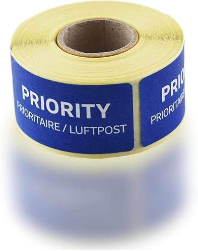 1-10 Rollen PRIORITY- LUFTPOST Sticker ROLLEN - PRIORITAIRE - Par AVION NEU 250-2500 Sticker elpohl® (10) von ELPOHL