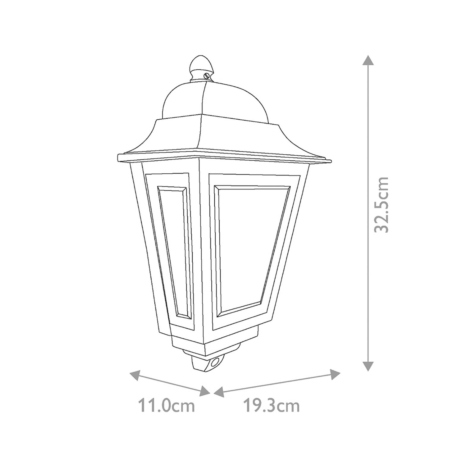 Außenwandlampe Deco Lane, grün, Laterne, Aluminium, IP44 von ELSTEAD