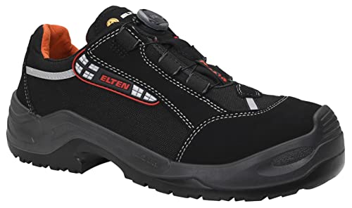 ELTEN Sicherheitsschuhe SENEX BOA ESD S3, Damen und Herren, Textil, Aluminiumkappe (leichter als Stahlkappe), leicht, sportlich, Schwarz/Rot, Größe: 40 von ELTEN