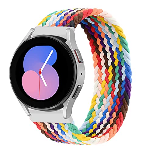 EMIOBAND Geflochtenes Solo Loop 22mm Armband Kompatibel für Samsung Galaxy Watch 3 45mm/Galaxy Watch 46mm/Gear S3 Frontier/Classic Elastisch Sport Ersatzband von EMIOBAND