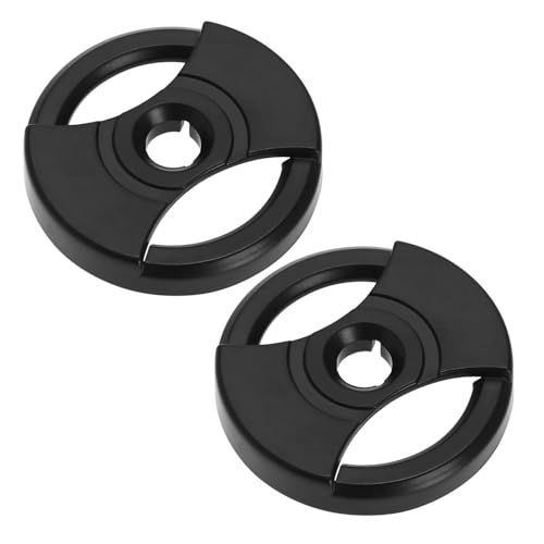 EMSea 2 Stück 45 U/min Plattenspieler-Adapter für 7-Zoll-Schallplatten Mittelloch-Adapter Plattenspieler Phonographen-Durchmesser: 38 Mm Dicke: 6,8 Mm Abstand der Mittellöcher: 7 Mm Schwarz von EMSea