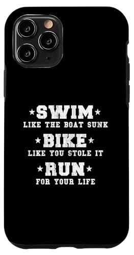 Hülle für iPhone 11 Pro Funny Triathlon Triathlete Inspired Design - Swim Bike Run von ENDU Designs - Triathlon Inspired Apparel