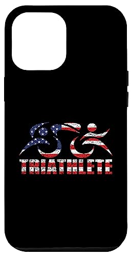 Hülle für iPhone 14 Plus USA Flag Triathlon Triathlete Swim Bike Run America Inspired von ENDU Designs - Triathlon Inspired Apparel