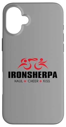 Hülle für iPhone 16 Plus IRON SHERPA Sherpa Triathlon - Haul Cheer Kiss my Triathlete von ENDU Designs - Triathlon Inspired Apparel