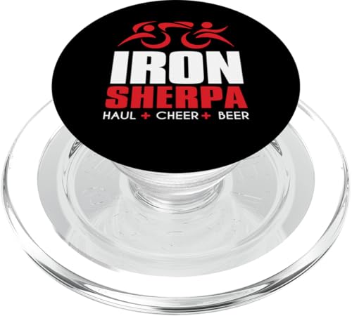 IRON SHERPA - Haul Cheer Beer Triathlon Triathlete Inspired PopSockets PopGrip für MagSafe von ENDU Designs - Triathlon Inspired Apparel