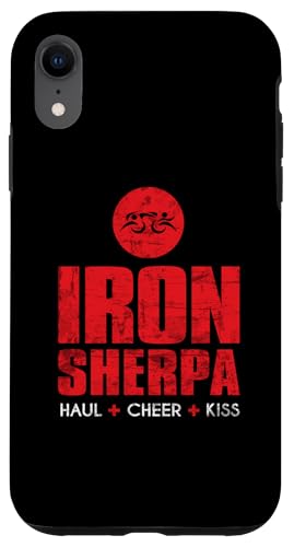 Iron Sherpa Tri Sherpa Triathlon Triathlet Haul Cheer Kiss Hülle für iPhone XR von ENDU Designs - Triathlon Inspired Apparel