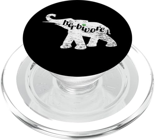 Herbivore Love Elephant Vegan Eat Veg inspiriertes Design PopSockets PopGrip für MagSafe von ENDU Designs - Vegan Inspired Apparel