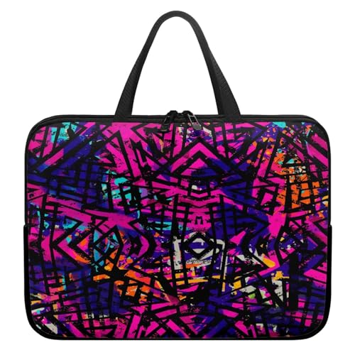 ENEN Graffiti Druck Laptoptasche Wasserdicht Laptop Taschen, Laptop Tasche Business Büro Arbeit Computertasche, Schlanke Notebook Tasche für Herren Frauen (12’’,B) von ENEN