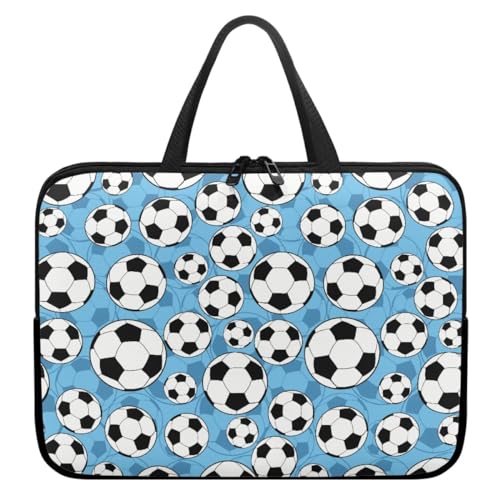 ENEN Laptoptasche 15 Zoll, 3D Drucke Laptop Taschen, Laptop Tasche Business Büro Arbeit Computertasche, Schlanke Notebook Tasche für Herren Frauen (17’’,Blauer Fußball) von ENEN