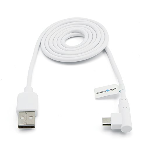 Energmix 1m Micro USB Kabel 90 Grad gewinkelt (Winkelstecker) Weiß von ENERGMiX