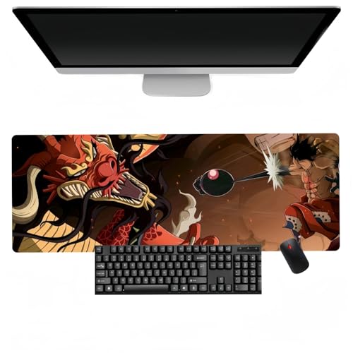 ENGOJHTQ Anime XXL Multifunktions-Gaming-Mauspad, Tastatur-Mauspad, rutschfeste Gummiunterseite, Mauspad für Laptop, Computer, PC (800 x 300 mm) von ENGOJHTQ