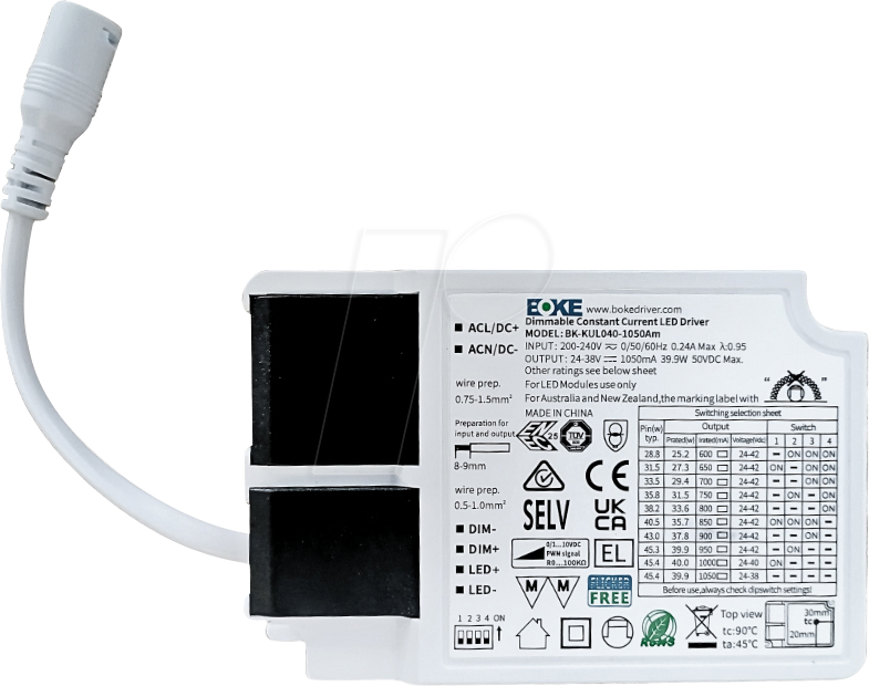 ELED BKDR-0-10V - BOKE Netzteil für ELED Panel, 0-10 V dimmbar, inkl Anschlussbox von ENOVALITE