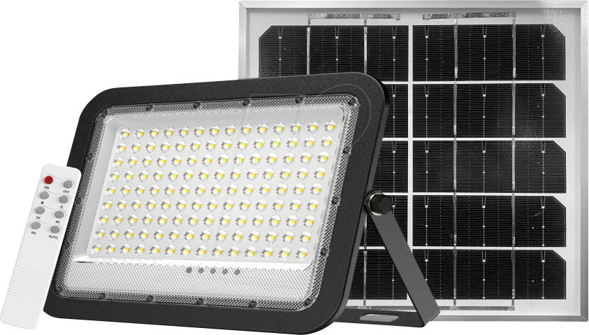 ELED SO400100 - LED-Fluter, Solar mit Akku, 6 W PV, 800 lm, 6500K, IP65 von ENOVALITE