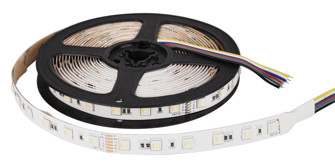 LED-Streifen, RGB und CCT, 5 Meter Länge, 60LED/m, 24 V, 12 mm von ENOVALITE