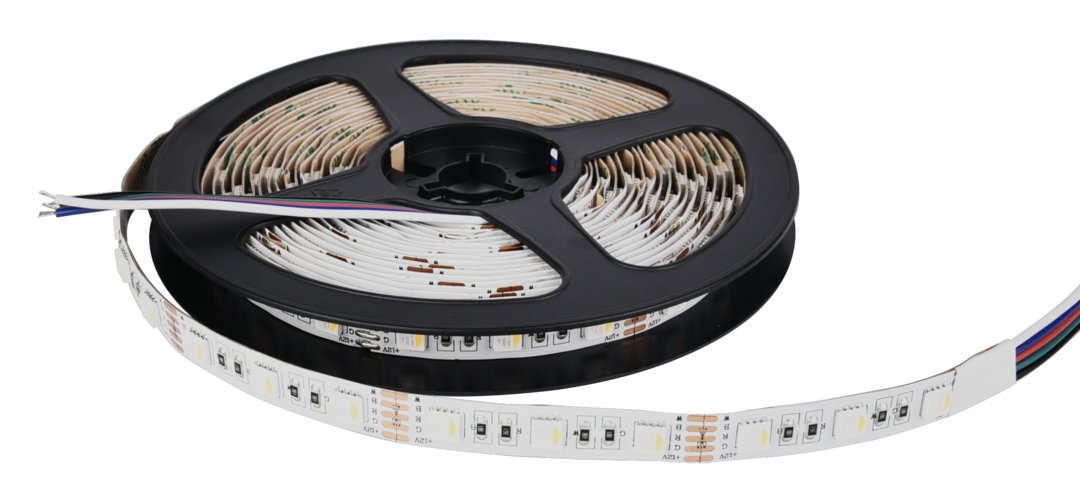 LED-Streifen, RGB und warmweißes Licht, 5 Meter Länge, 60LED/m, 12 V, 10 mm von ENOVALITE