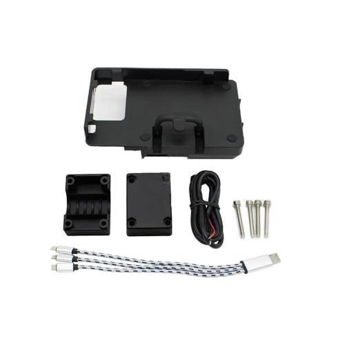 ENSAJRD Navigation Halterung Motorrad Telefon GPS Navigation Halterung Für F850GS 2023 F850 ADV 2019-2023 Verdrahtete Drahtlose Lade Telefon Clip Zubehör Handyhalterung Motorrad(22mm Wired GPS) von ENSAJRD