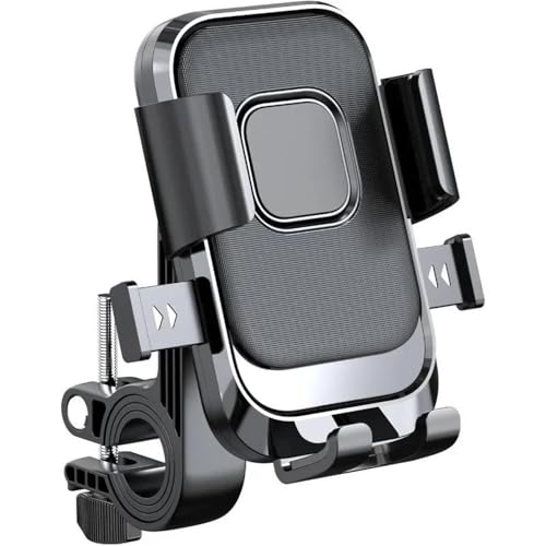 ENSAJRD Navigation Halterung Universal Fahrrad Telefon Halter Motorrad Für ATV Für Roller 360 ° Drehbare Telefon Halter GPS Clip EIN Hand Bedienung Lenker Stehen Handyhalterung Motorrad(Handlebar) von ENSAJRD