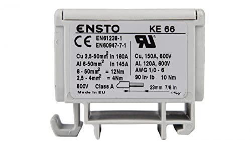 Schienenverbinder 1-polig 2-Draht 2,5-50mm2 grau KE66 ensto 6418677191947 von ENSTO