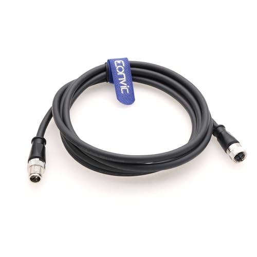 Eonvic Industrial M12 8-poliger X-Code Stecker auf Buchse, Ethernet-Kabel, Cat5e, High Flex Sheild, wasserdicht, industrielles Gigabit-Ethernet-Netzwerkkabel für Congex Industriekamera (20 m) von EONVIC