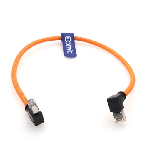 Eonvic RJ45 auf RJ45 Stecker Cat6 26AWG High Flex Industrial Ethernet Kabel Multi-Winkel Gigabit 8 Core Kabel für industrielle Switches Kameras PoE Geräte von EONVIC