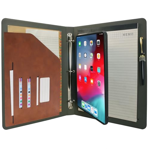 Tablet-Organizer, Portfolio-Hülle mit 3-Ringbuch, Ordner, Padfolio-Aktenordner mit abnehmbarer Tablet-Halterung, kompatibel mit 11 Zoll iPad Pro 3. / 4. Generation, Braun Tablet-Organizer, Portfolio-Hülle mit 3-Ringbuch, Ordner, Padfolio-Aktenordner mit abnehmbarer Tablet-Halterung, kompatibel mit 11 Zoll iPad Pro 3. / 4. Generation, Braun von EPADFOLIOS