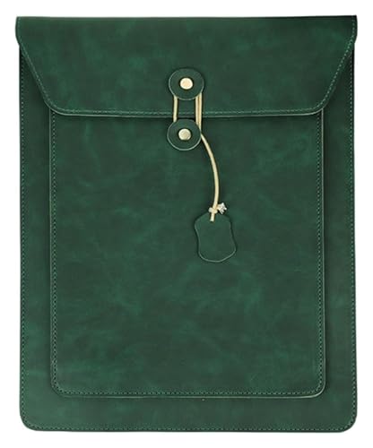 Leder-Umschlag-Geldbörse, Leder-Dokumentenhalter, Aktenordner, Leder-Umschlagetui, Computertasche, Leder-Laptop-Innentasche, Retro, einfache Tablet-Aufbewahrungstasche für(Green) von EPASHA