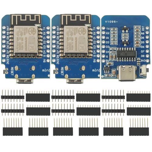 EPLZON 3 Stück ESP8266 Mini Entwicklungsboard ESP8266-12F Basiertes Wireless NodeMcu Lua WiFi Modul Type-C Stecker Kompatibel mit Arduino von EPLZON