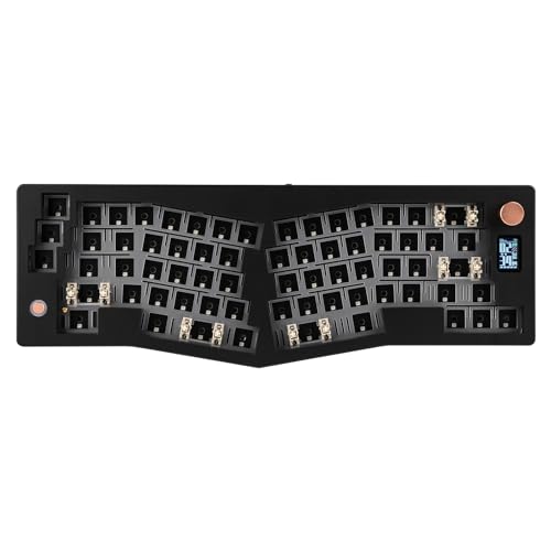 EPOMAKER CIDOO ABM066 Alice Tastatur Kit Mechanische, BT/2,4 GHz Wireless/Typ-C, die VIA und Hot-Swap unterstützt, mit Bildschirm, Knopf, NKRO, RGB Backlight, für Win/Mac/Office (Black) von EPOMAKER