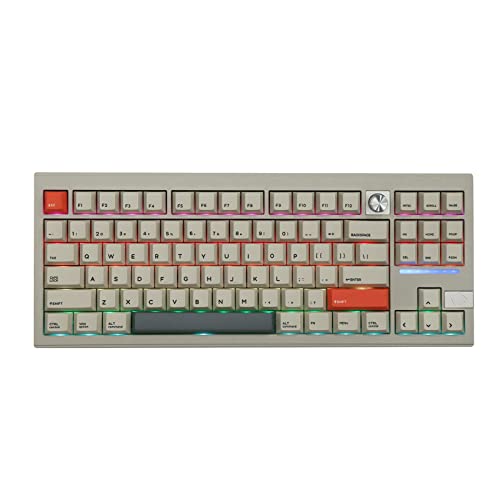 EPOMAKER CIDOO V87 VIA Programmierbare mechanische Tastatur, Gasket TKL Triple Mode Gaming Tastatur mit nach Süden gerichteter LED, Drehknopf, Poronschaum für E-Sport Mac Win von EPOMAKER